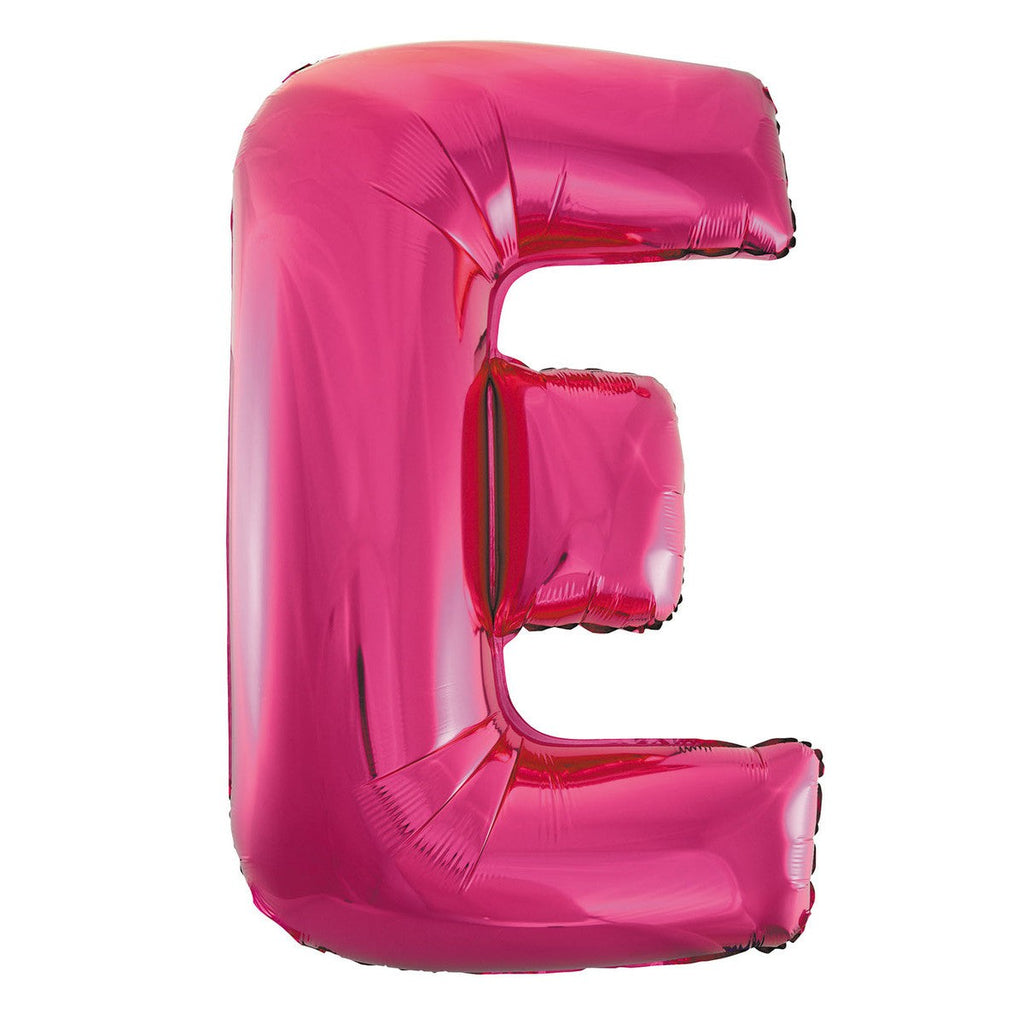 Hot Pink "E" Alphabet Foil Balloons 86cm