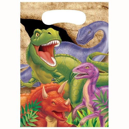 Dino Blast Loot Bags Plastic 22cm x 16cm PK8