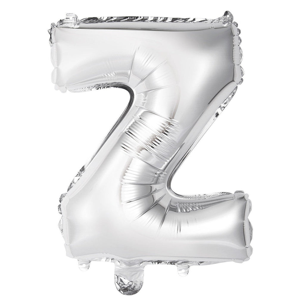 Silver "Z" Alphabet Foil Balloon 35cm (14")