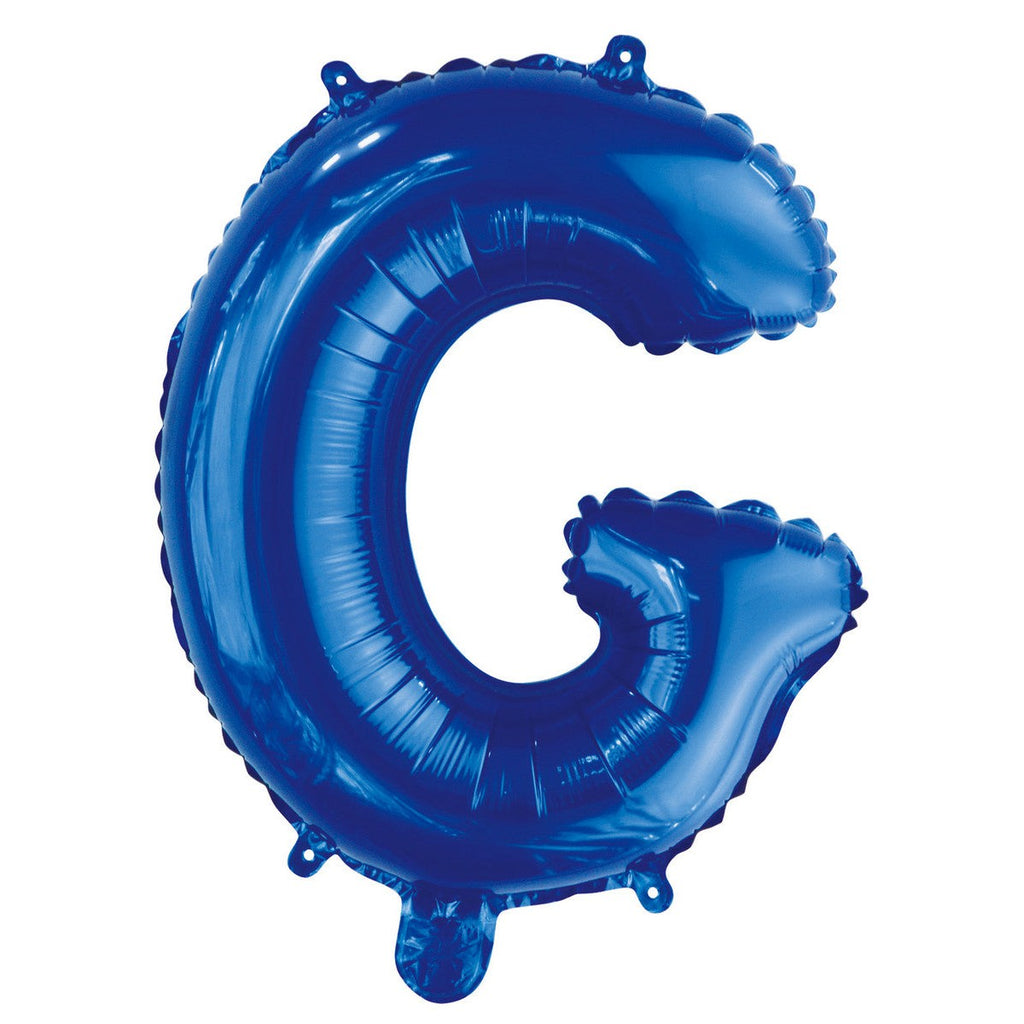 Royal Blue "G" Alphabet Foil Balloon 35cm (14")