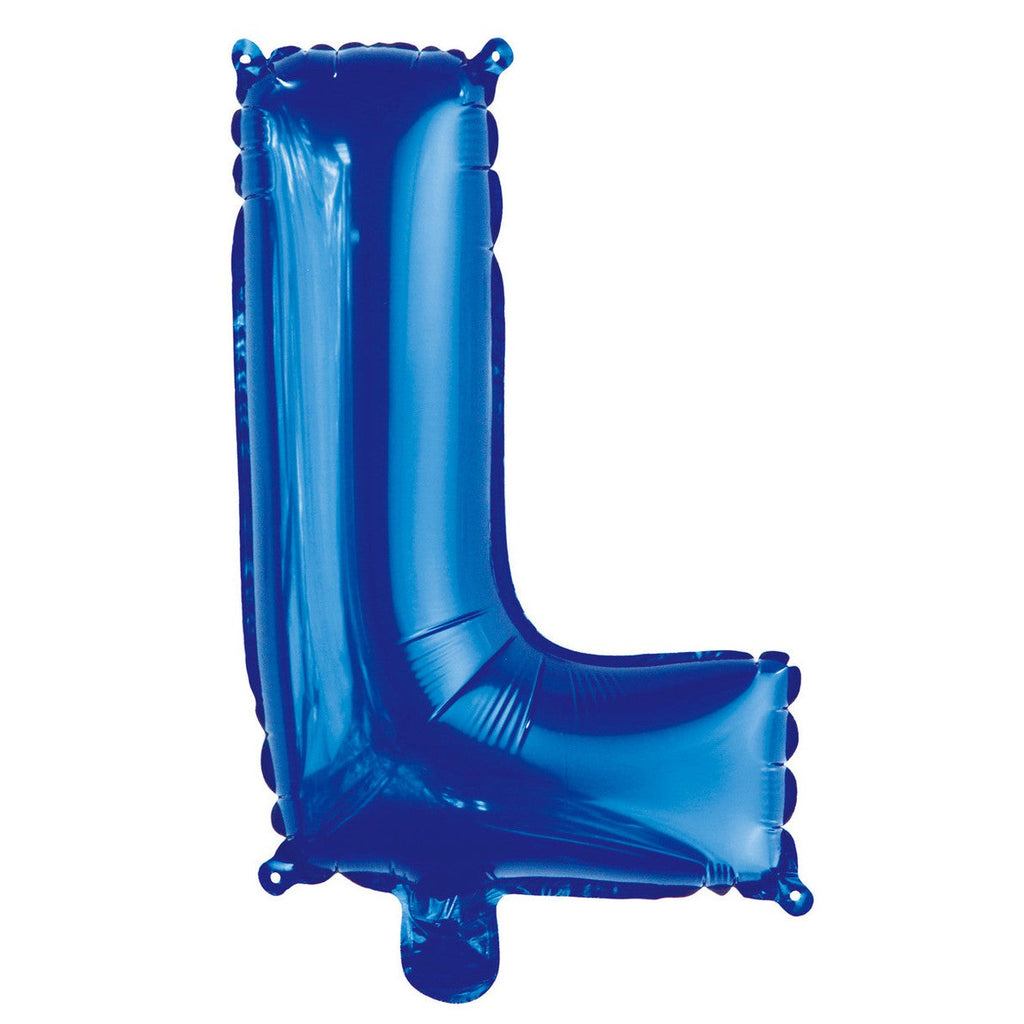 Royal Blue "L" Alphabet Foil Balloon 35cm (14")