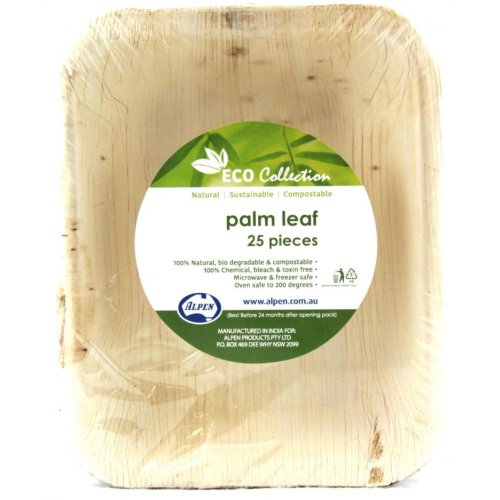 PALMLEAF RECT PLATE 7x5"