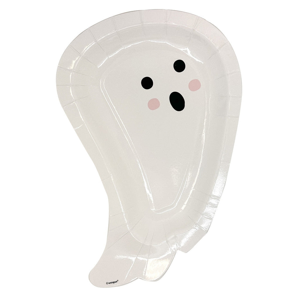 PK8 (9.3") White Ghost Shaped Paper Plates