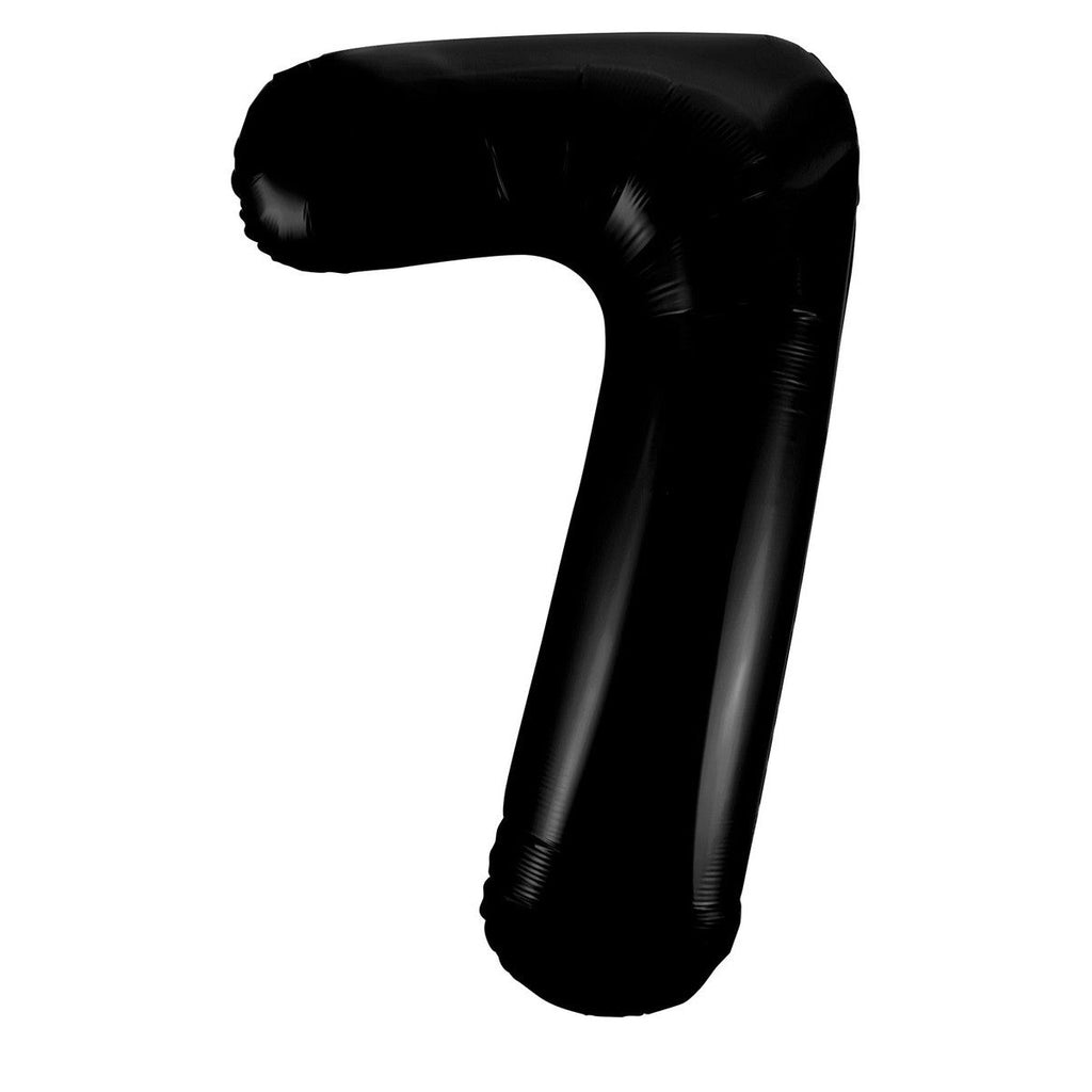 Black "7" Numeral Foil Balloons 86cm