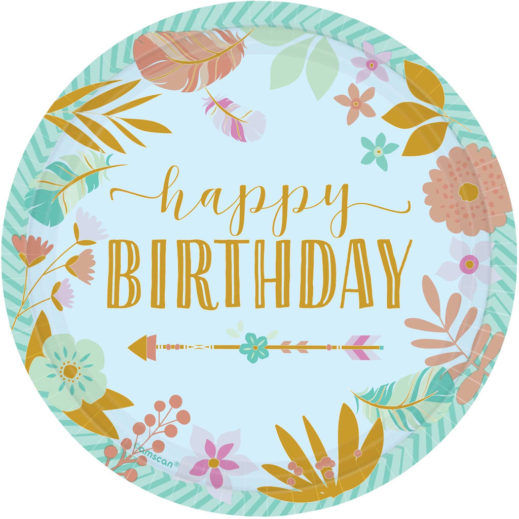 Boho BDay Girl 7in/17.7cm Rnd