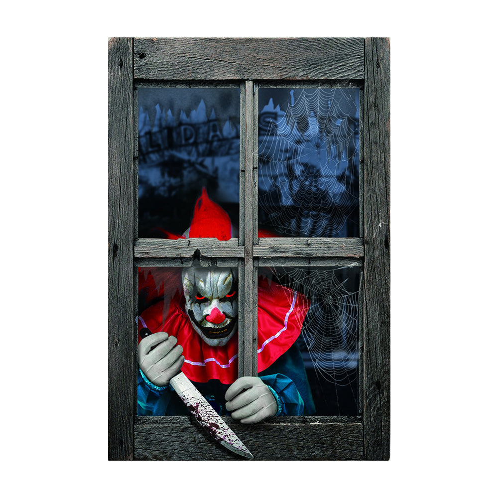 SCARY CLOWN WINDOW CURTAIN 80X120X0.2CM