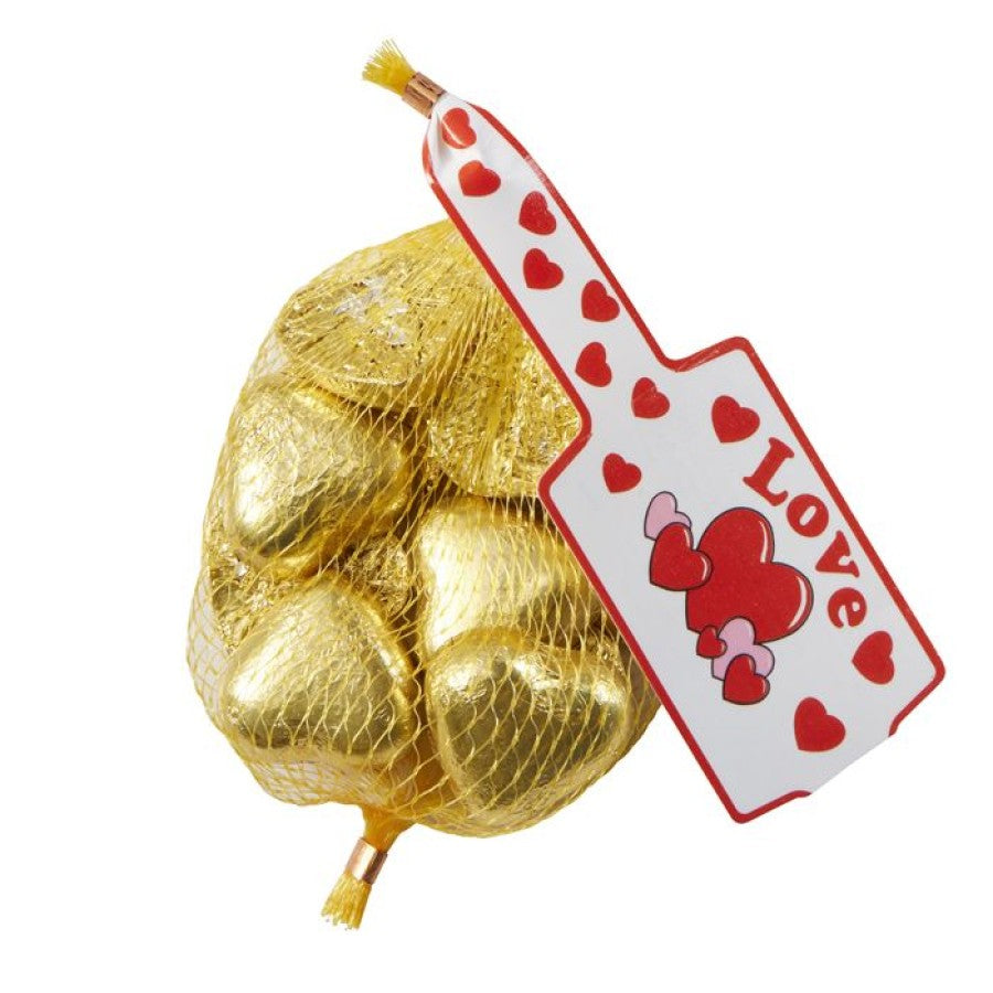 Gold Chocolate Hearts 77g