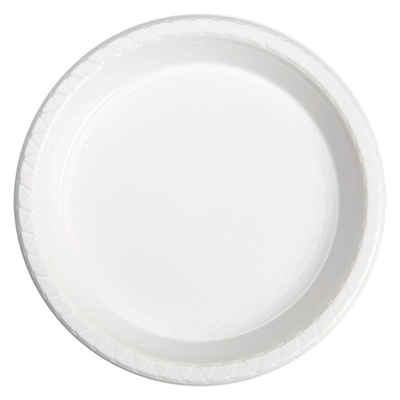 FS Round Snack Plate 7" White 20pk