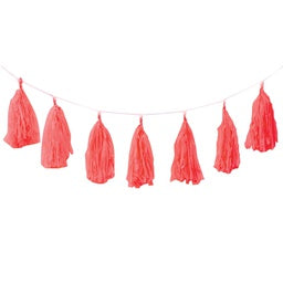 FS Tassel Garland Coral 3m 12pk