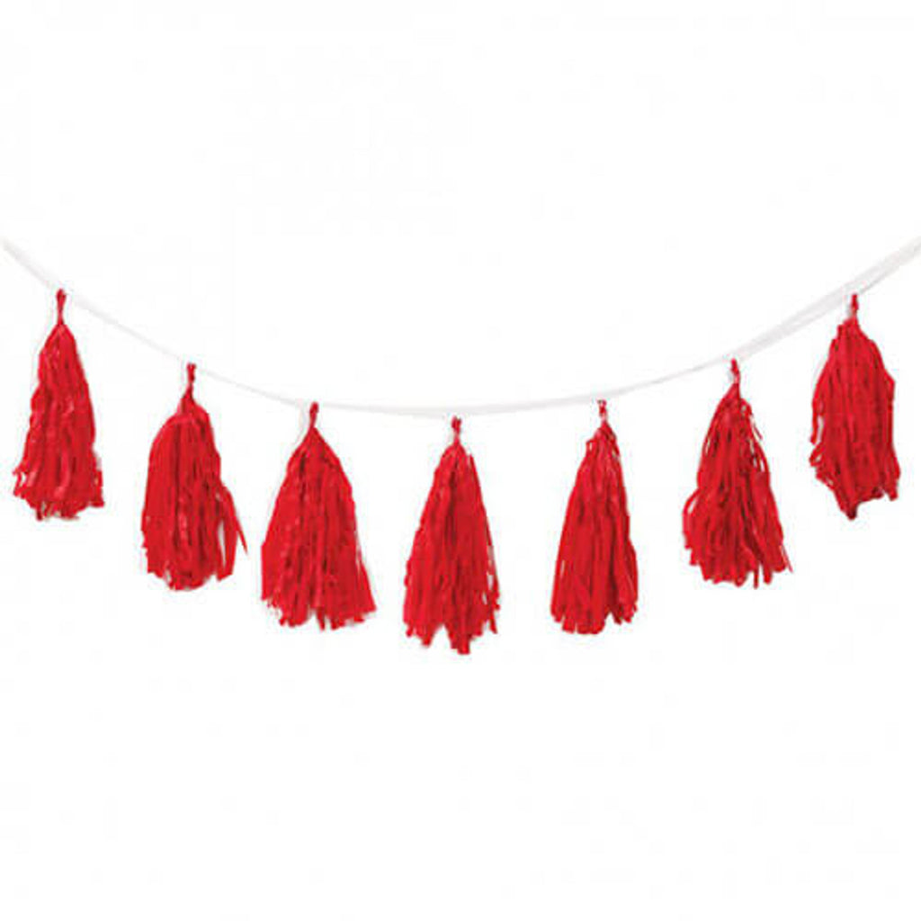 FS Tassel Garland Apple Red 3m 12 pk