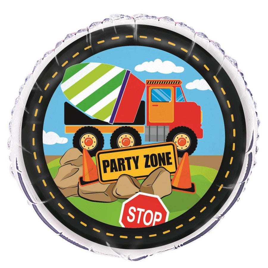 Construction Party 45cm (18") Foil Balloon Packaged