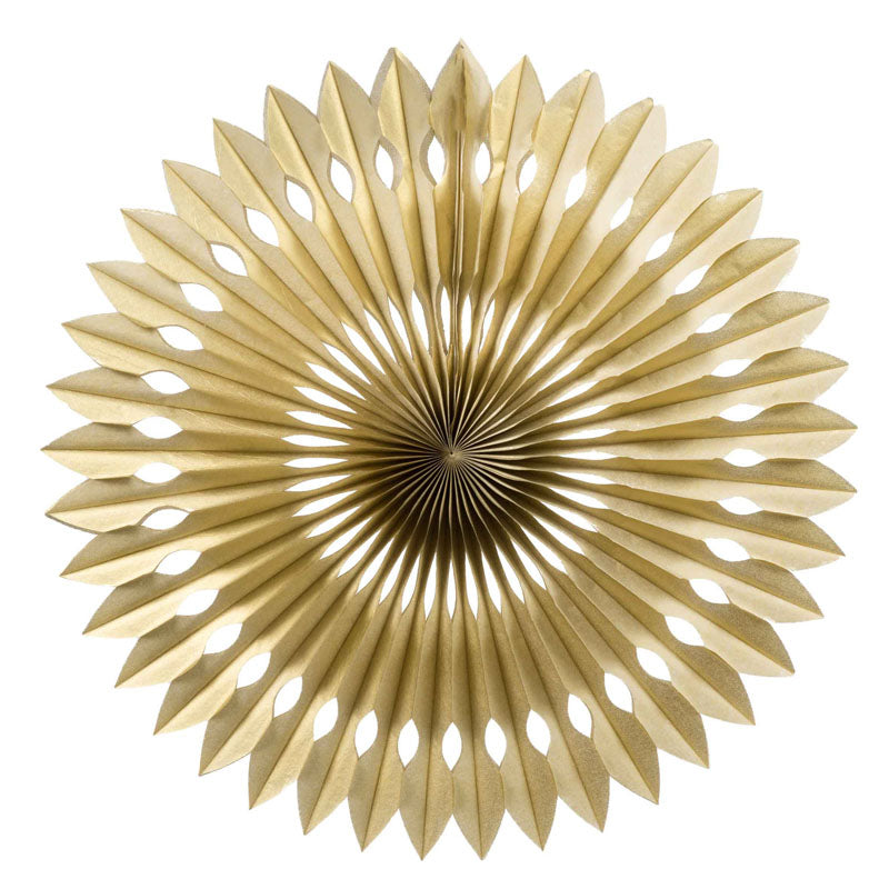 FS Hanging Fan Metallic Gold 24cm 1 pk