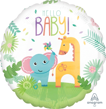 45cm Hello Baby Foil Balloon