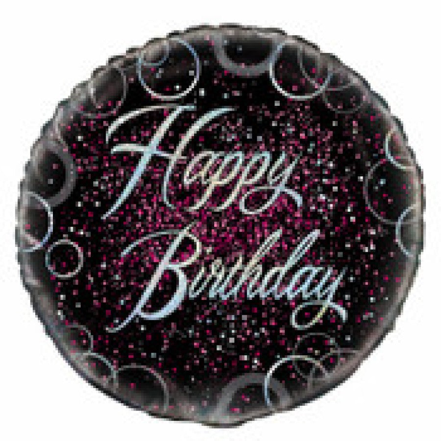 Glitz Pink Happy Birthday 45cm Foil Balloons