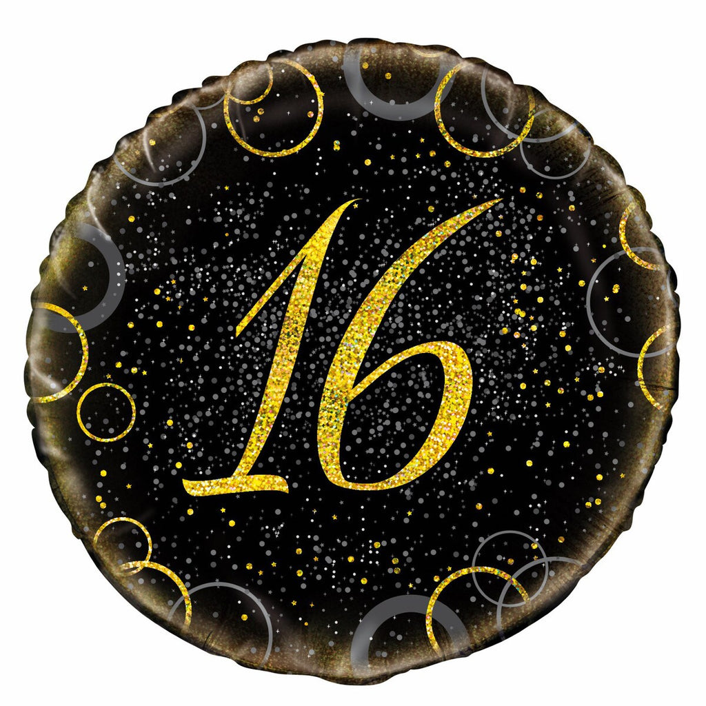 Black & Gold 16 Foil Prism 18"