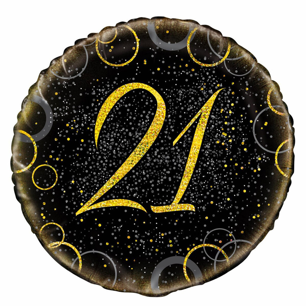 Black & Gold 21 Foil Prism 18"