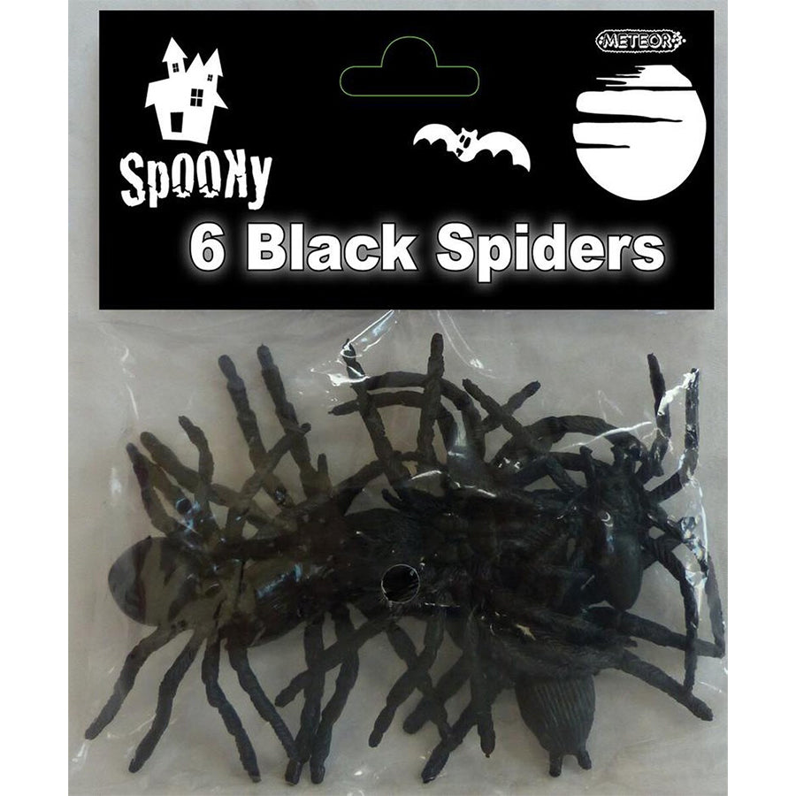 6 BLACK SPIDERS