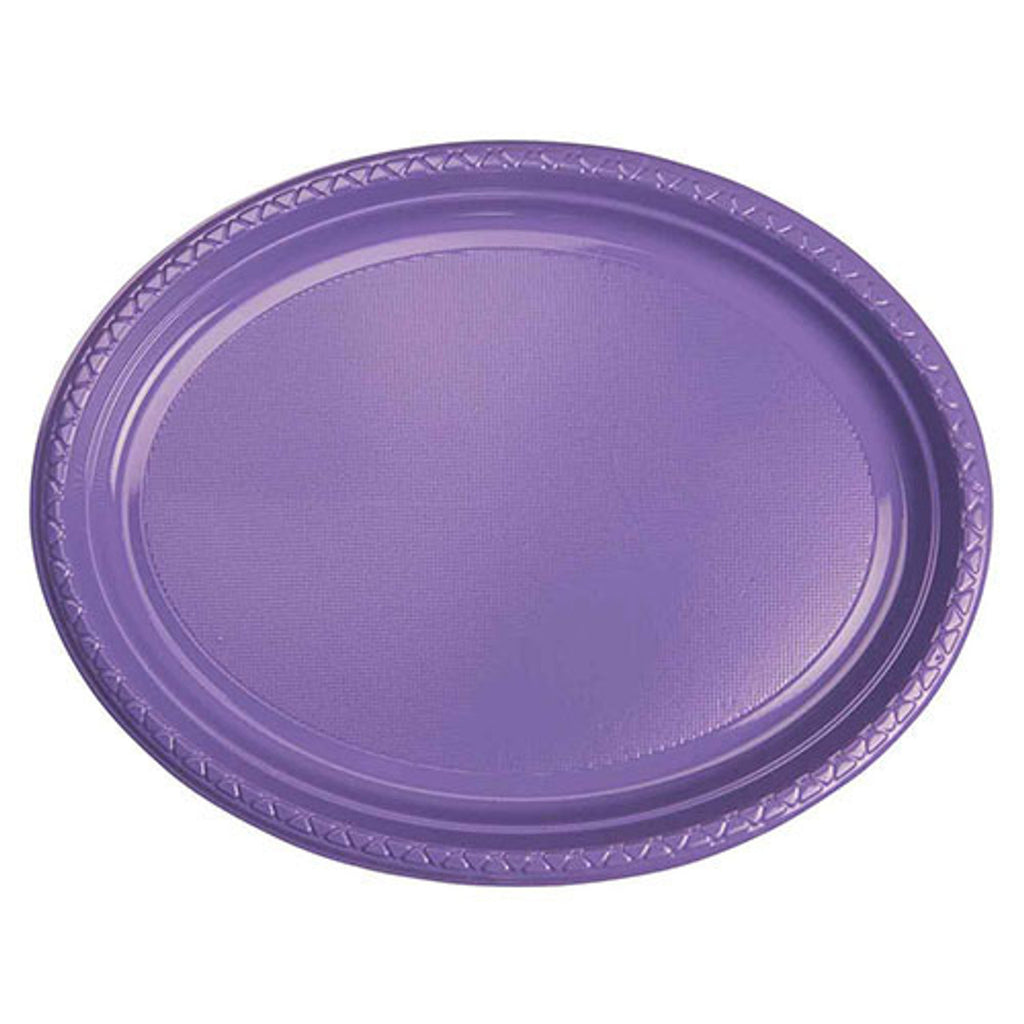 FS Oval Large Plate 12 Lilac 20pk