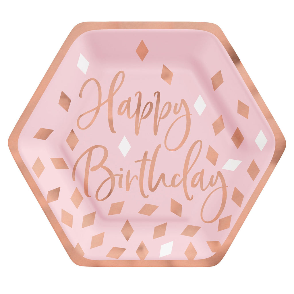 Blush BDAY 7in/17cm Hex Plate