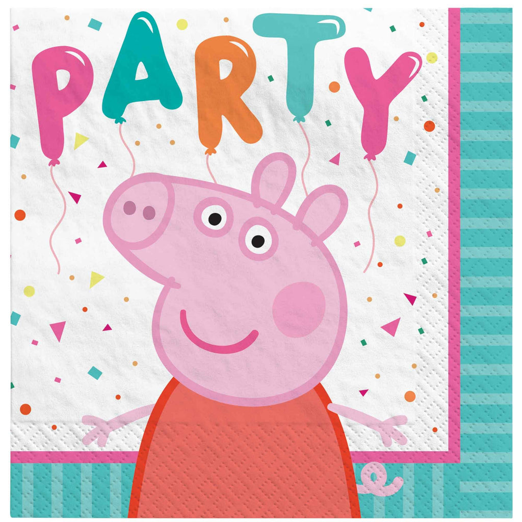 Peppa Pig Confetti Party Beverage Napkins PK16