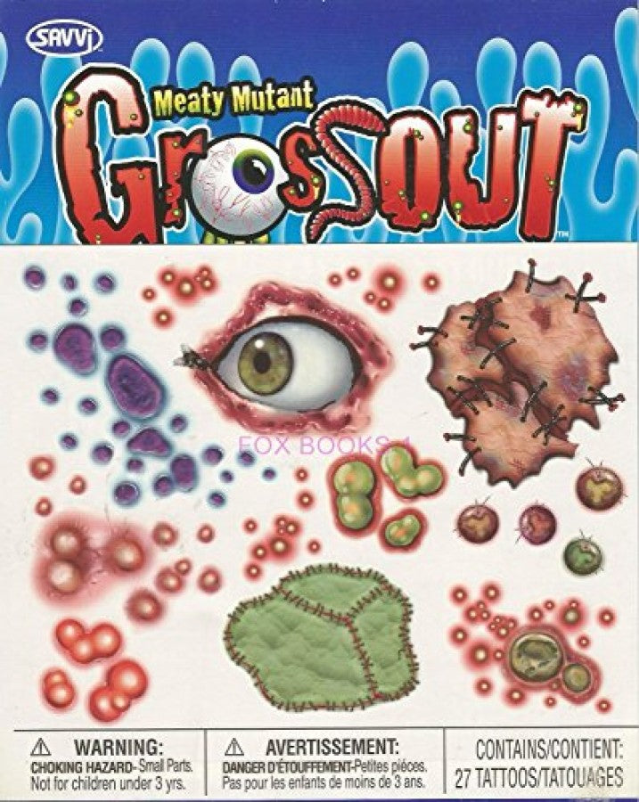 Grossout Temporary Tattoo's (Meaty Mutant)