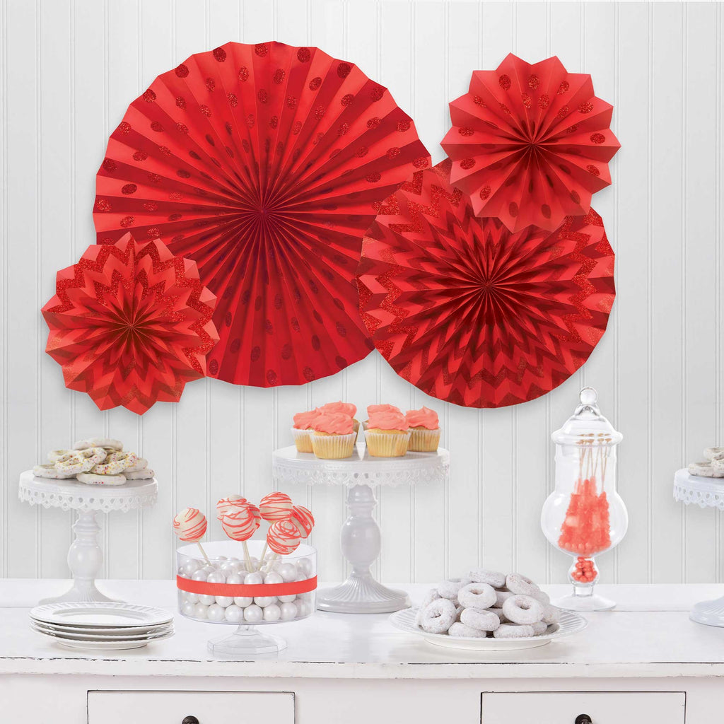Glitter Fans Hanging Decor