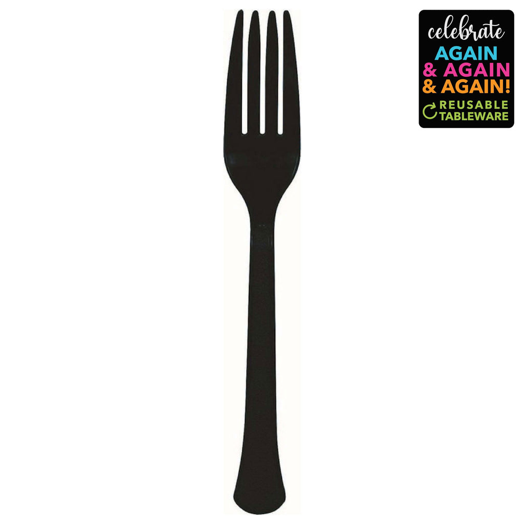 Premium Forks 20 Pack Jet Black