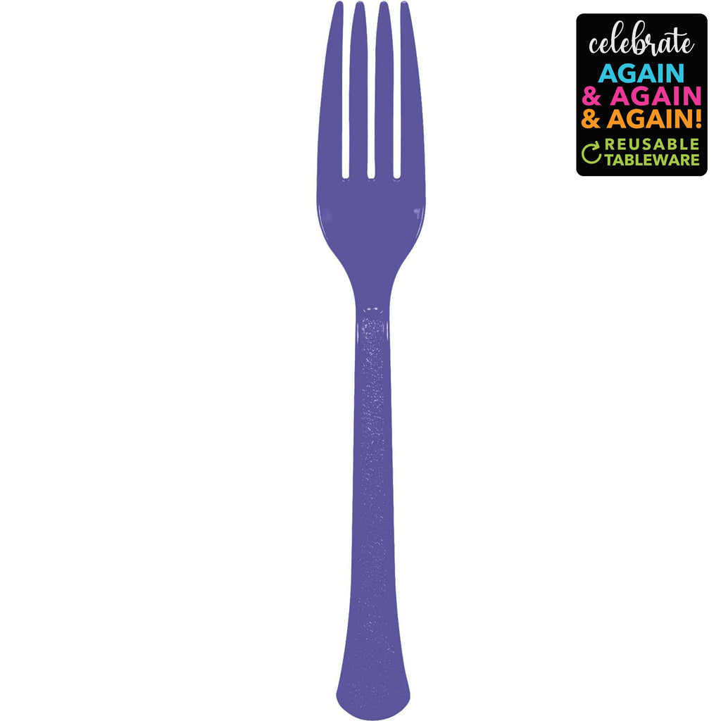 Premium Forks 20 Pack New Purple