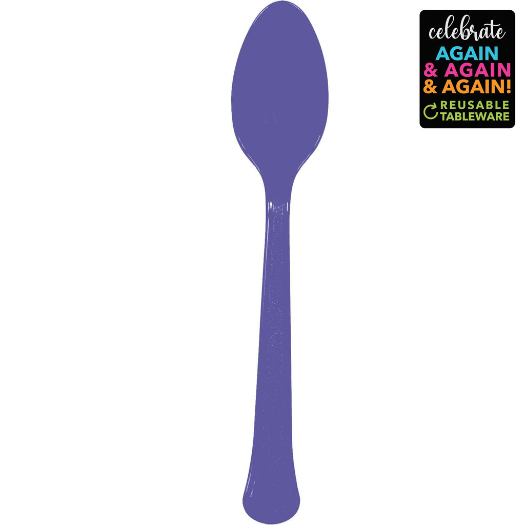 Premium Spoons 20 Pack New Purple