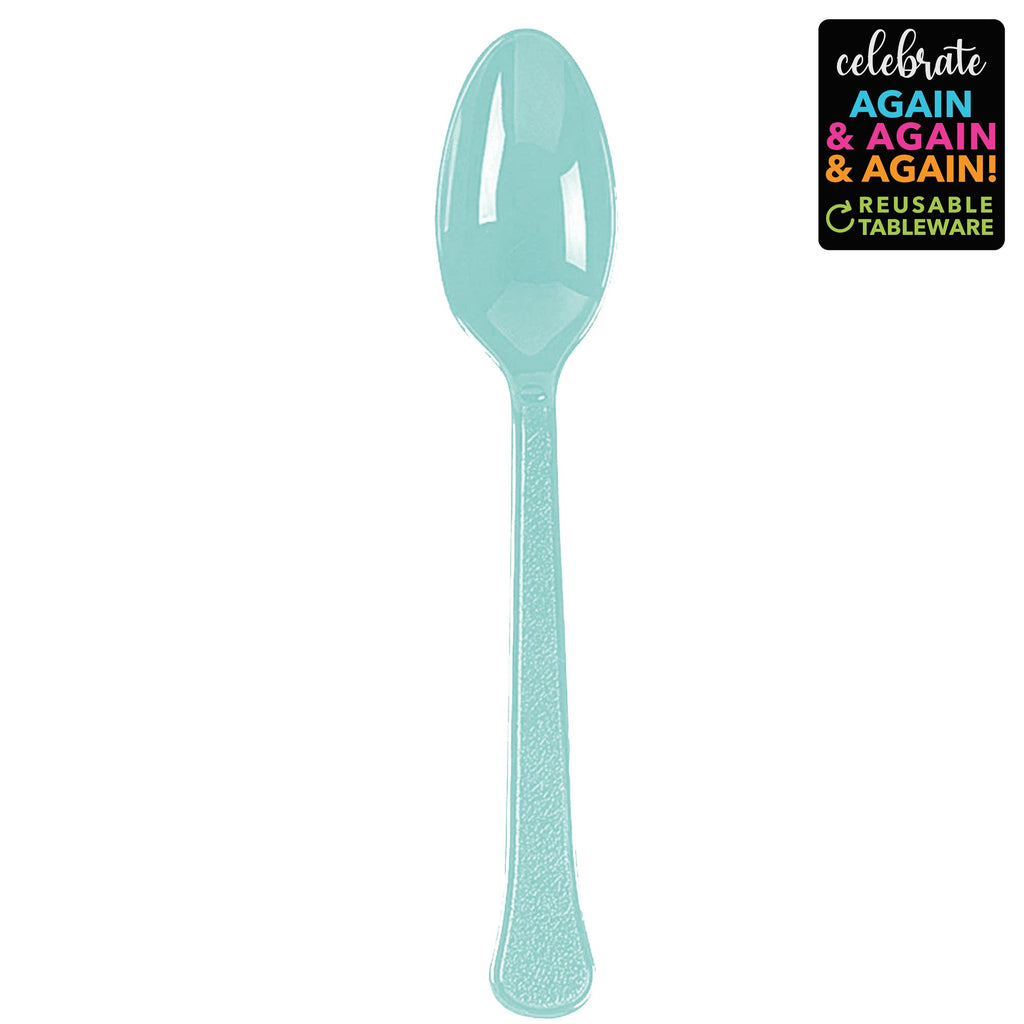 Premium Spoons 20 Pack Robin's Egg Blue