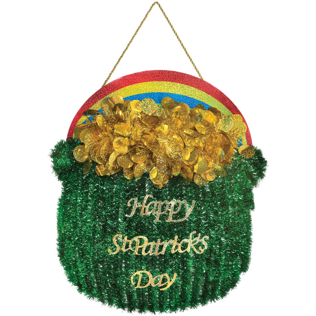 St Pats DLX 3D Tinsel Pot of Gold