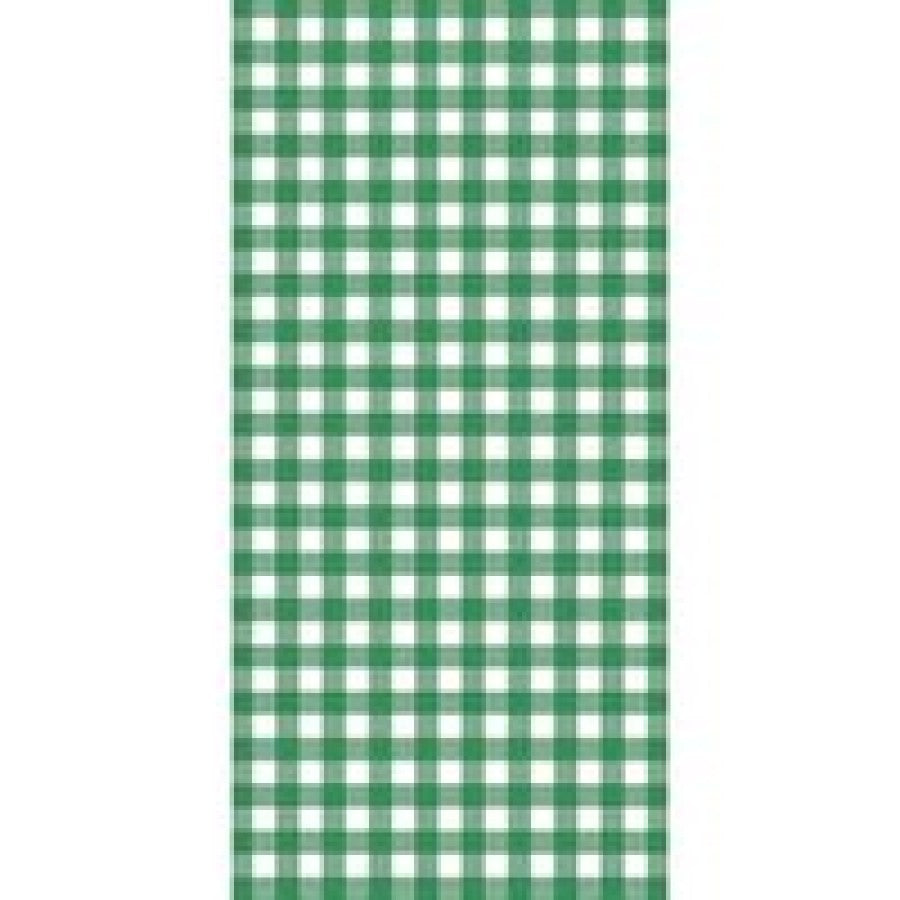 TABLECOVER PAPER GINGHAM GREEN