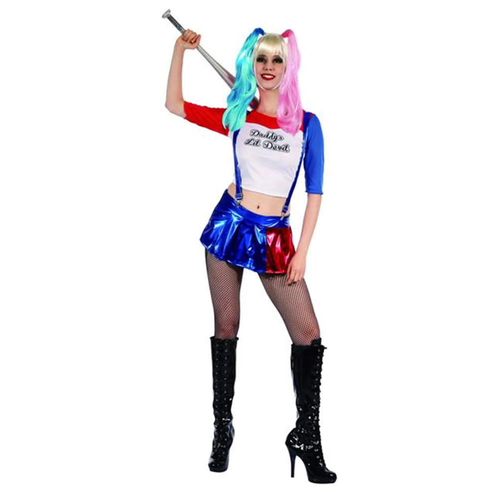 DADDY'S LITTLE DEVIL -SHIRT, SHORTS, WIG IN PVC BAG