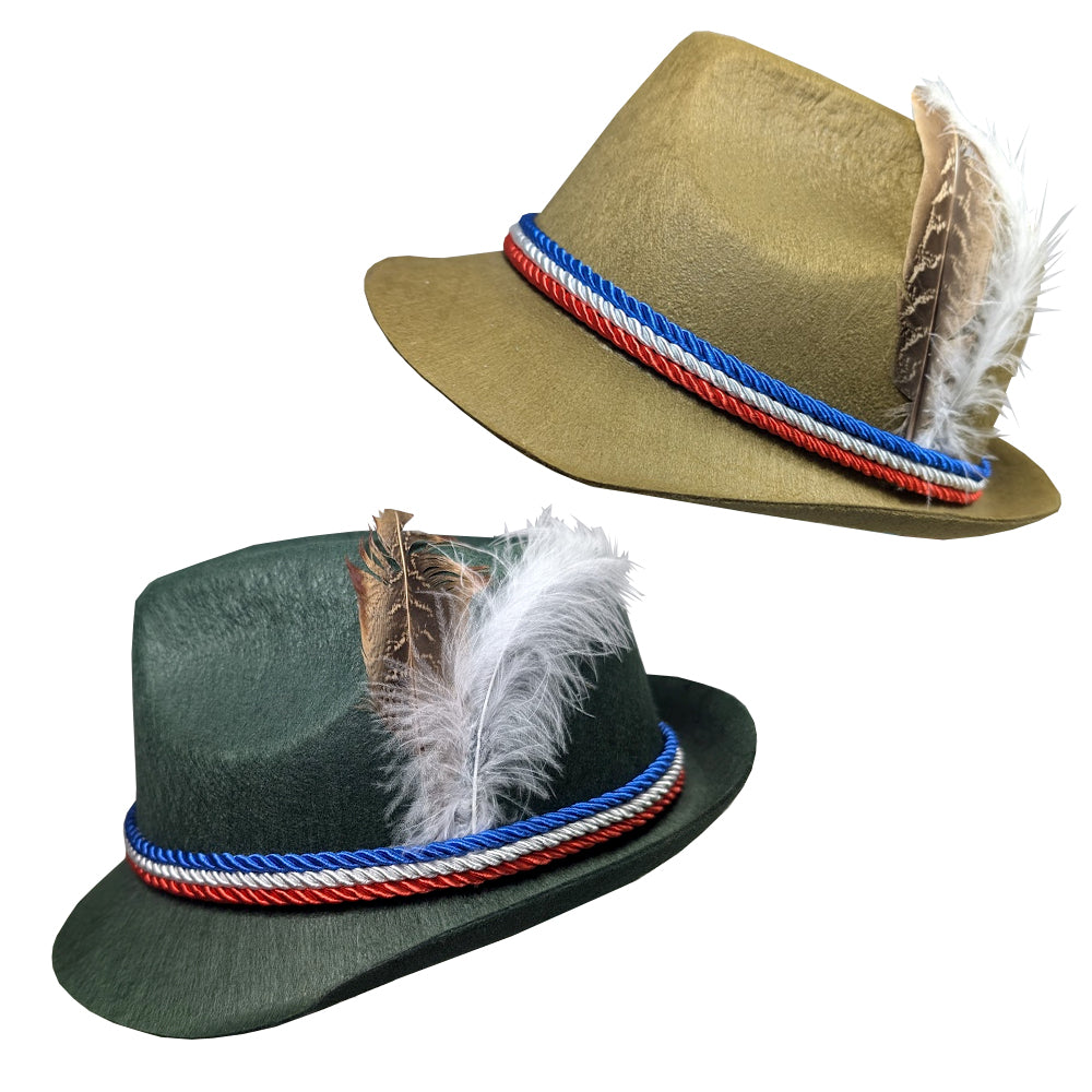 ASS FORREST GREEN & OATMEAL OKTOBERFEST FEDORA W/ HEADER CARD