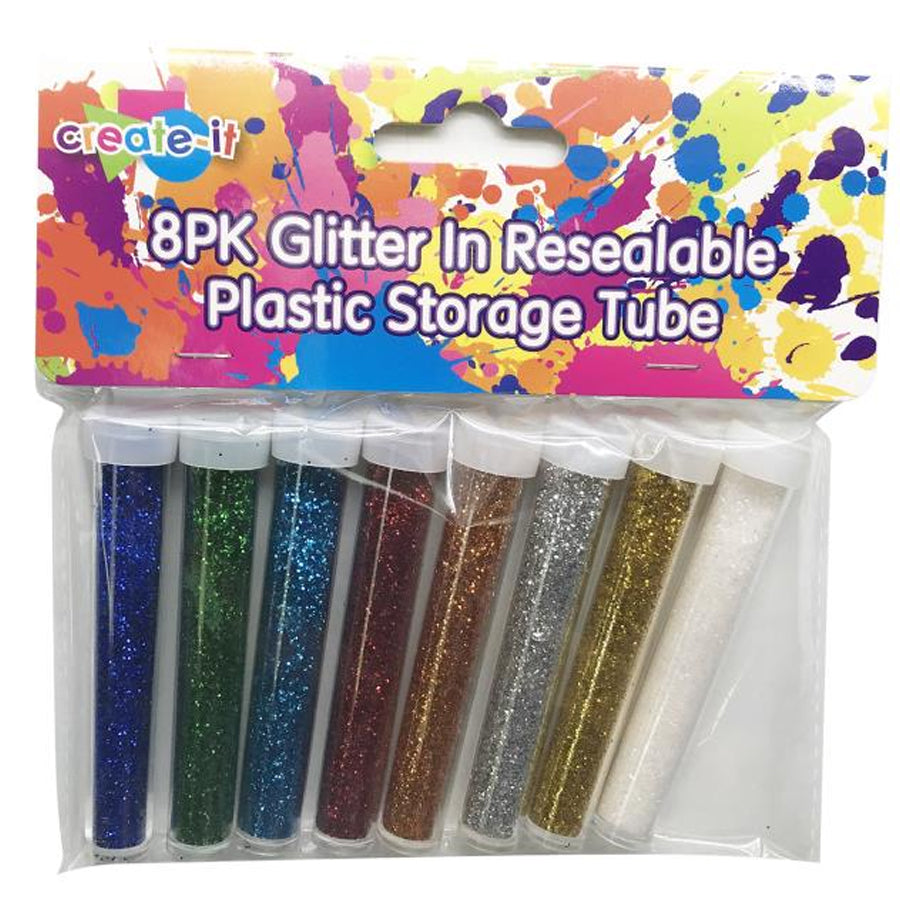 8PK Glitter in Resealable Tube