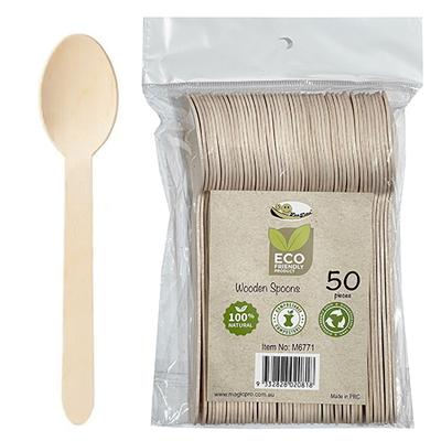 16CM WOOD SPOON PK50