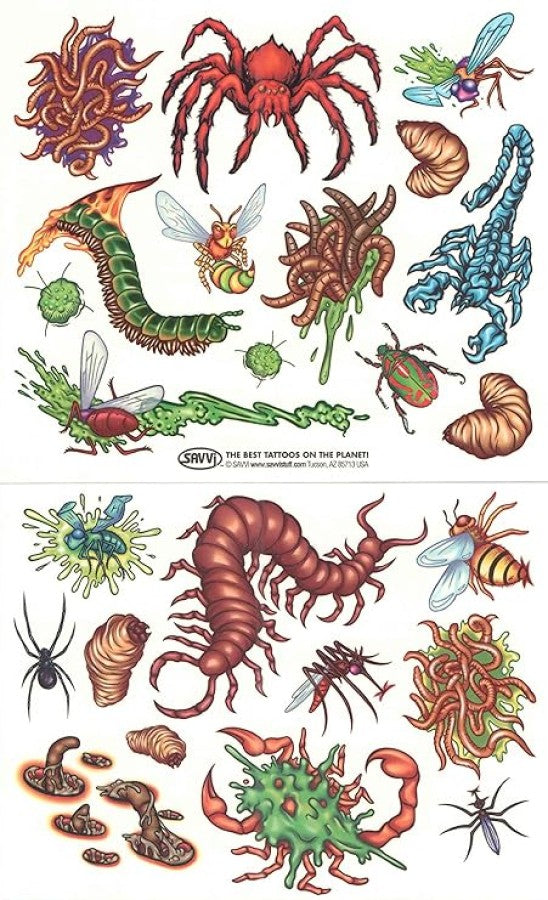 Grossout Temporary Tattoo's (Creepy Crawlers)