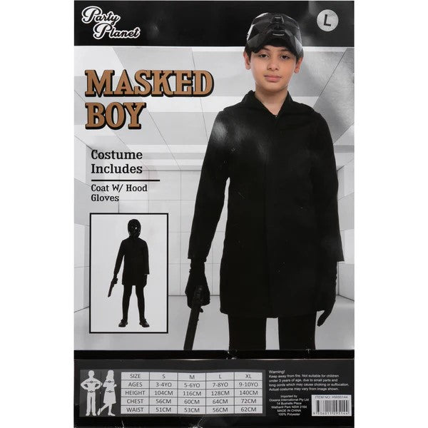 KIDS MASKED MAN JUMPSUIT-2A SIZES LRG AND XL