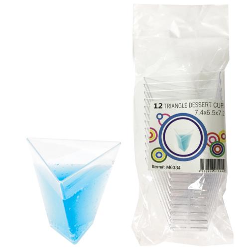 Clear Triangle Dessert Cups