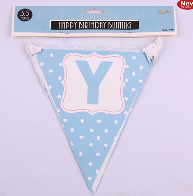 HAPPY BIRTHDAY BUNTING IN BLUE