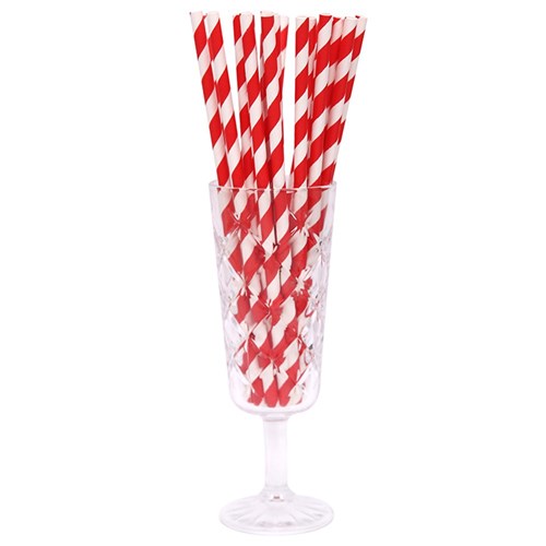 50PK CHERRY PAPER STRAWS