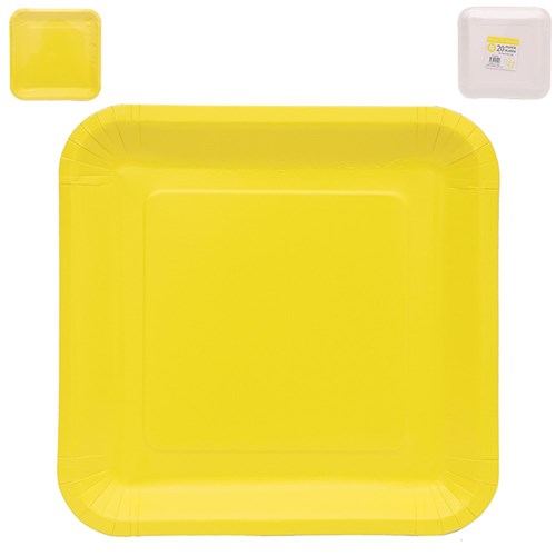 23CM SQ PLATES-DANDELION PK20
