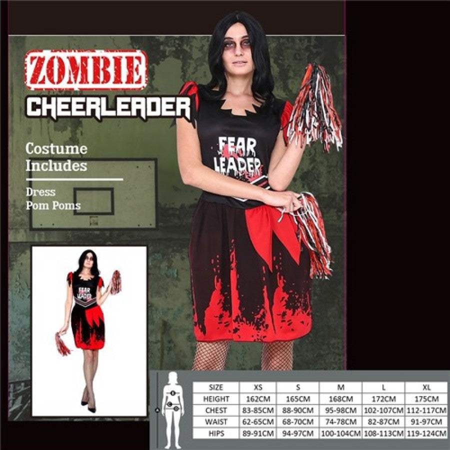 ZOMBIE CHEERLEADER 2A SIZES (MED & LRG)