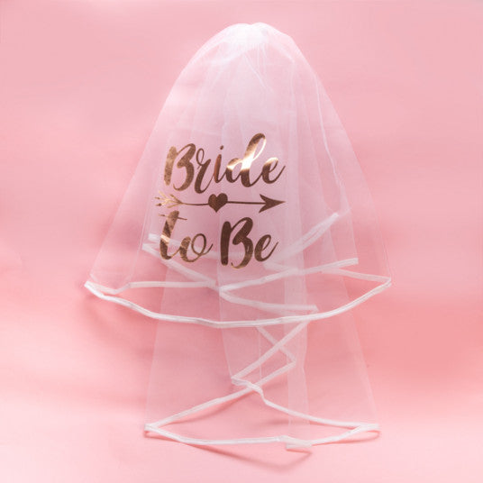 Rosegold Bride To be Veil