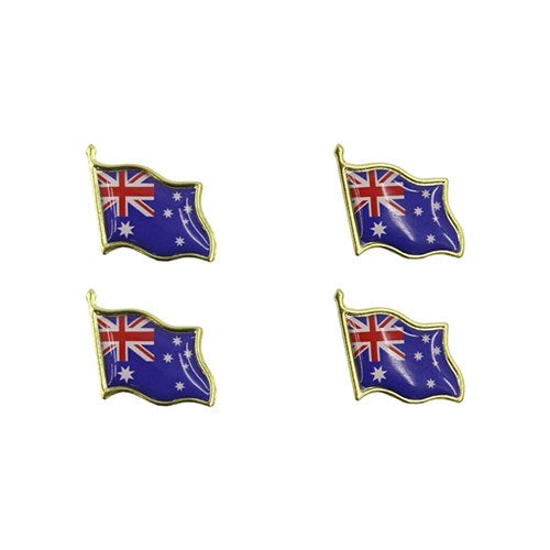 4pk Australian Flag Brooch