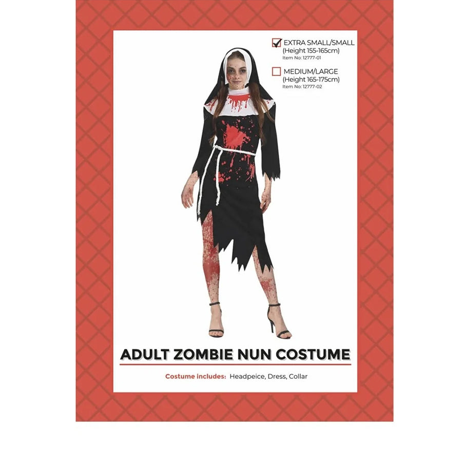 Adult Zombie Nun Costume M/L