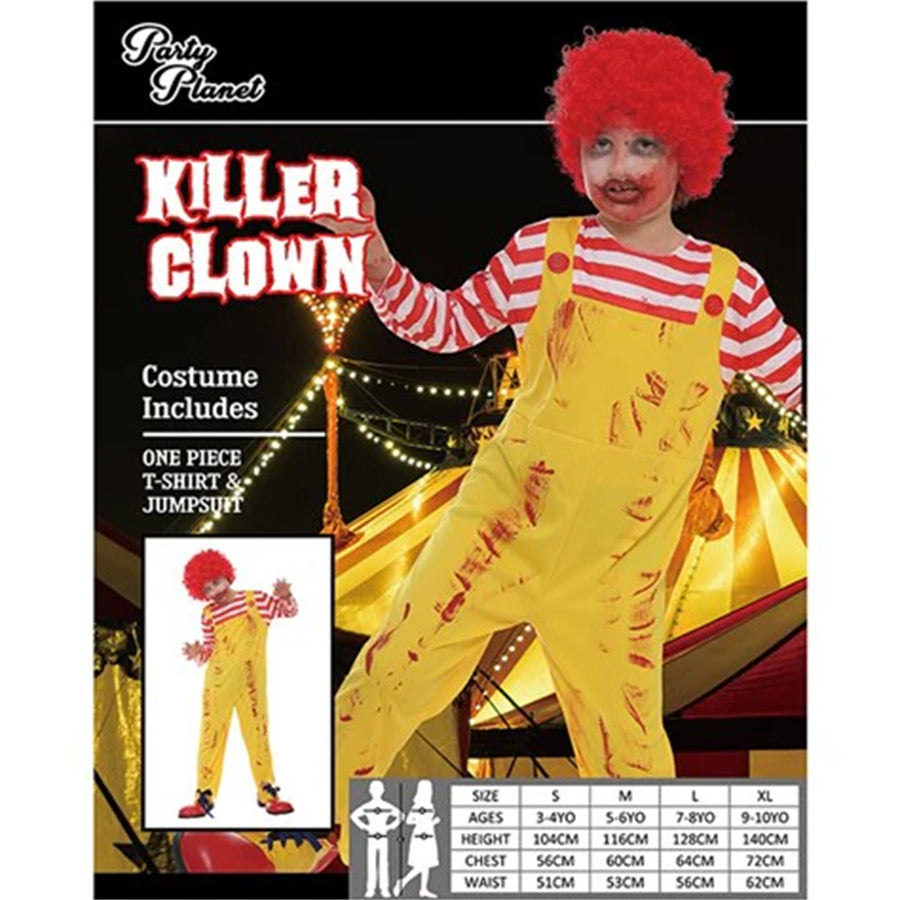 BOYS KILLER DONALD CLOWN-SIZE LRG &amp; XLG