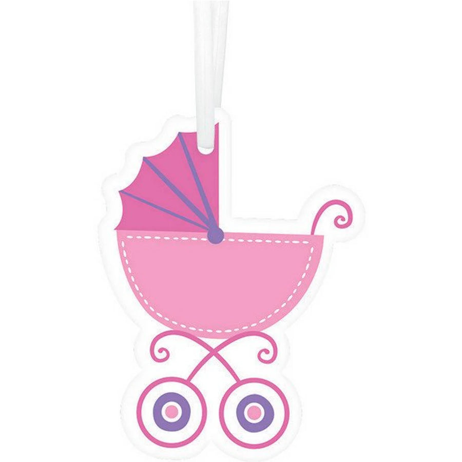 Baby Shwr Pink Tags PK25