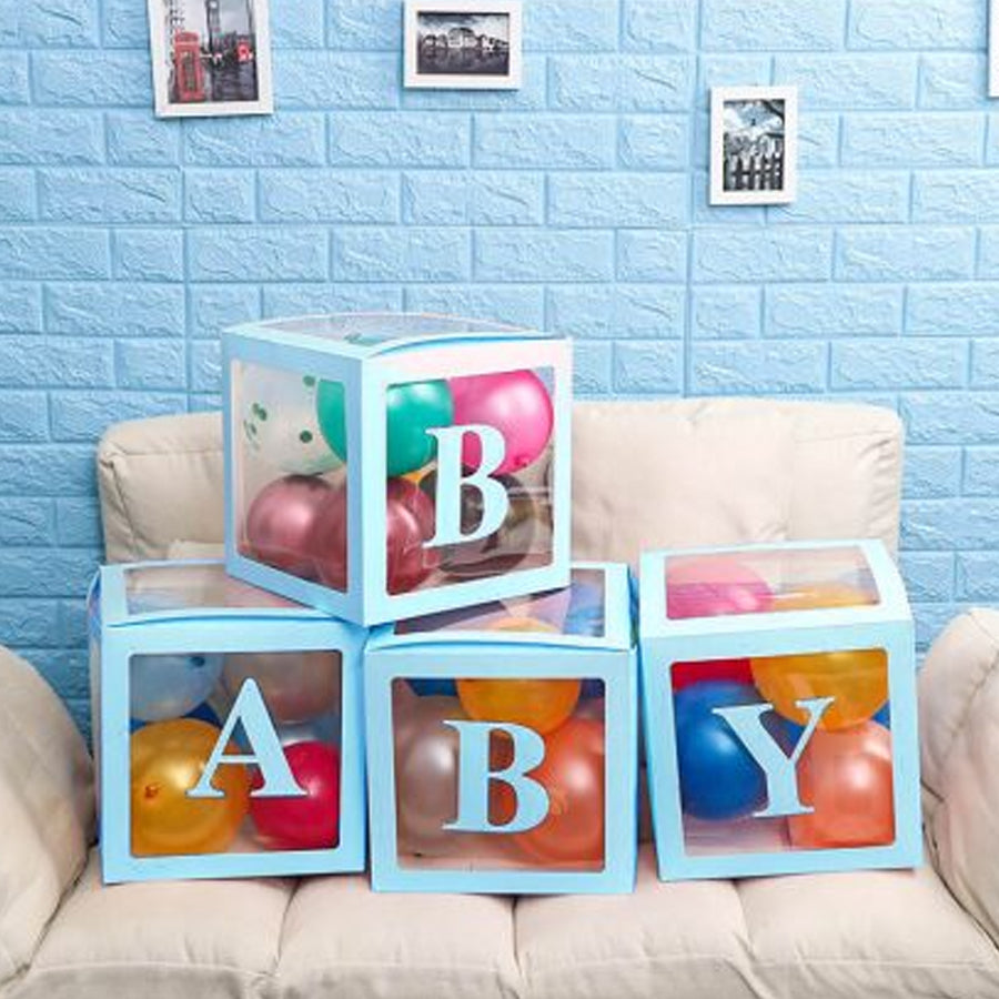 Blue Letter Baby Paper Cutouts