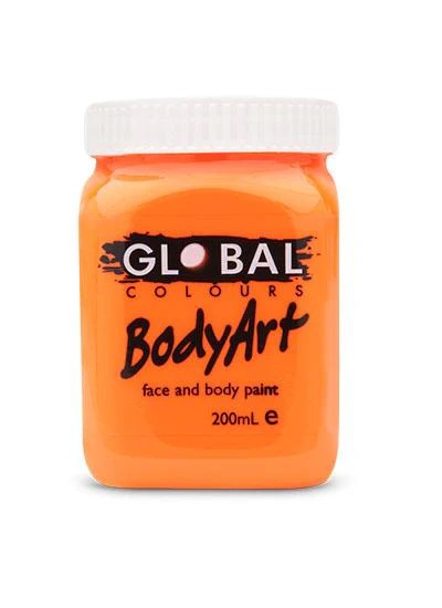 Neon Orange - 200ml UV Face &amp; BodyArt Liquid Paint